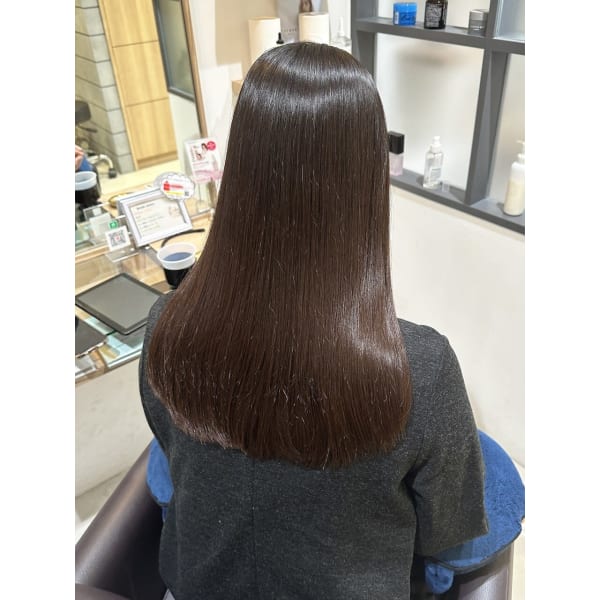 【sins髪質改善酸性ストレート】＋【ヘアカラー】 27500