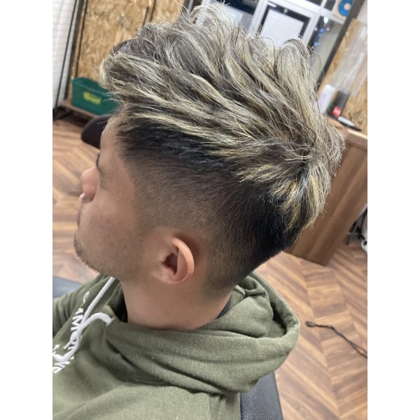 ハイライトメッシュカラー+カット