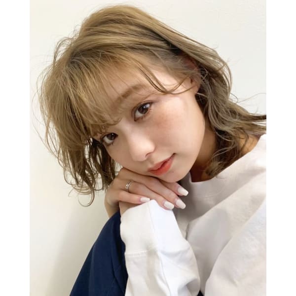 美髪♪強泡+水カラー(白髪染め可 ※特殊カラ-は除く)+似合わせカット