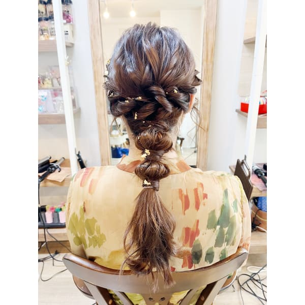 【オンライン予約限定】ヘアセット＋目元メイク 【指名＋200yen】和装ヘア5800