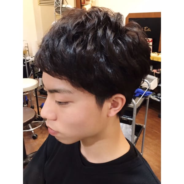 【メンズ限定メニュー】 水 パーマ+ナノバブルmarbb頭皮・美髪ケア