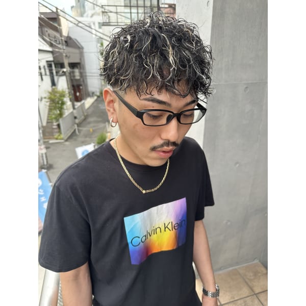 ☆メンズハイライトカラー☆デザインカラー(ブリーチ1回)16980