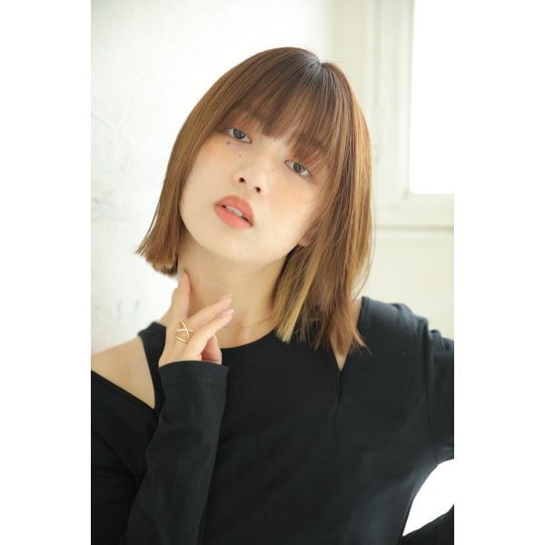 ☆当店1番人気☆カット＋透明感カラー＋高級グローバルミルボントリートメント