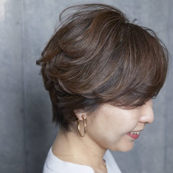 【髪と頭皮に優しい】 ハーブカラー＋カット ≪白髪染め≫