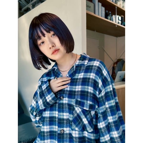 カット&シルク縮毛矯正(髪質改善)　※ロング料金なし