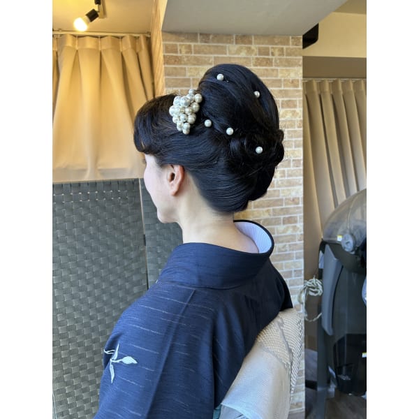 ヘアセット　アップ　ハーフアップ  洋髪・和髪 　8:00より受付　