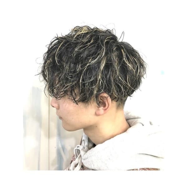 まとめてクーポン】メンズカット+パーマ+カラー