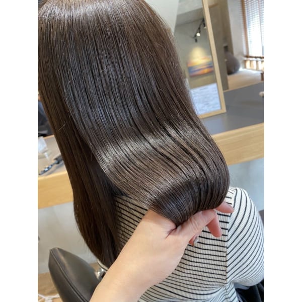 カット+縮毛矯正+3STEPトリートメント+炭酸泉