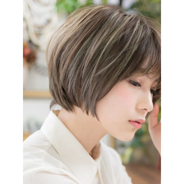 カット＋【白髪ぼかしハイライト】+全体カラー+TR ￥22330→￥12463　志木駅
