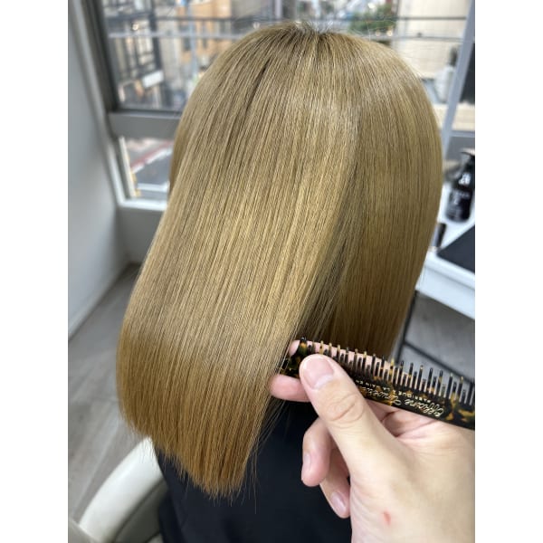 リピート率100% 透明感カラー+髪質改善トリートメント(カット・シャンプーブロー込み)