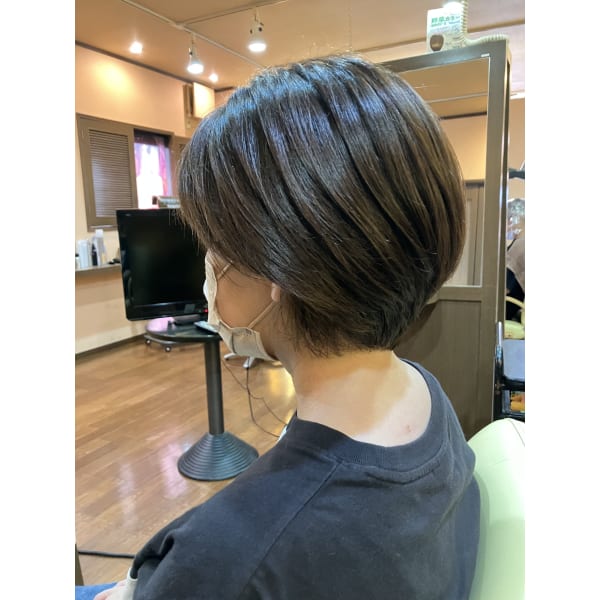 縮毛矯正　ミディアム　肩までの長さ