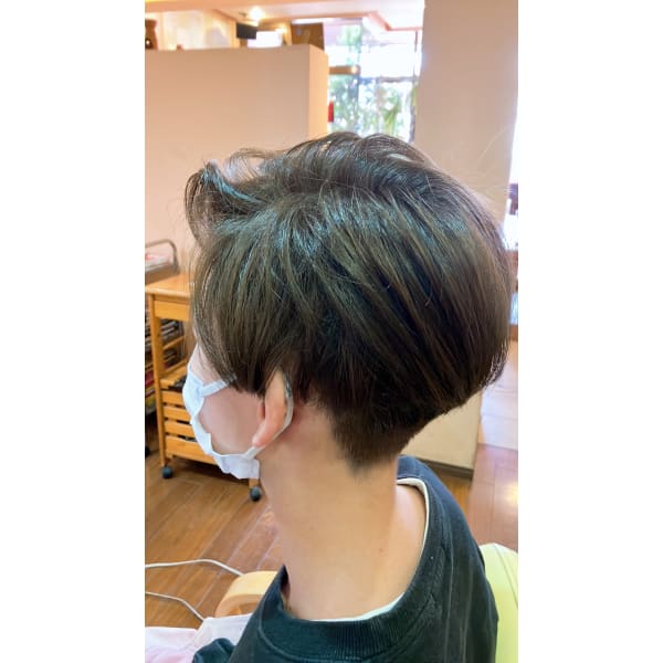 縮毛矯正+シャンプーカット＋ブロー　(ショート料金)