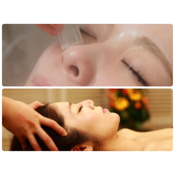 【人気No.1★】毛穴吸引&毛穴洗浄で徹底ケア+デコルテリンパ+極上ヘッドスパ 90分