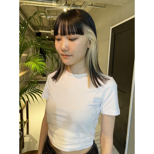 【インナーカラー】部分ケアブリーチ＋全体カラー＋TR