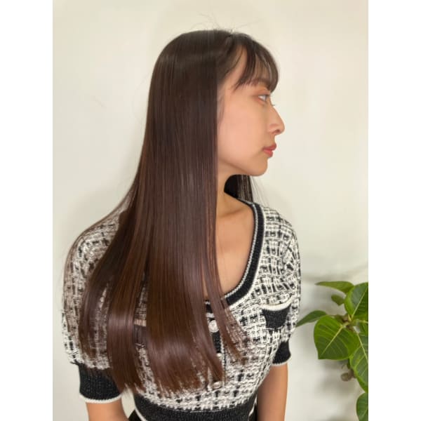 【口コミ4.9★】大好評の艶感！カット＋さらふわ髪質改善￥12100