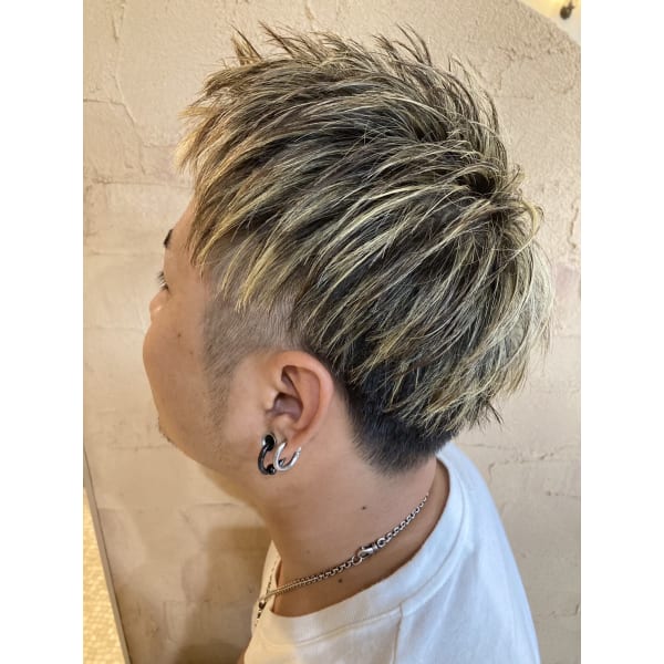 【メンズイメチェンフルコース】カット+カラー+ヘッドスパ+眉カット¥12,500