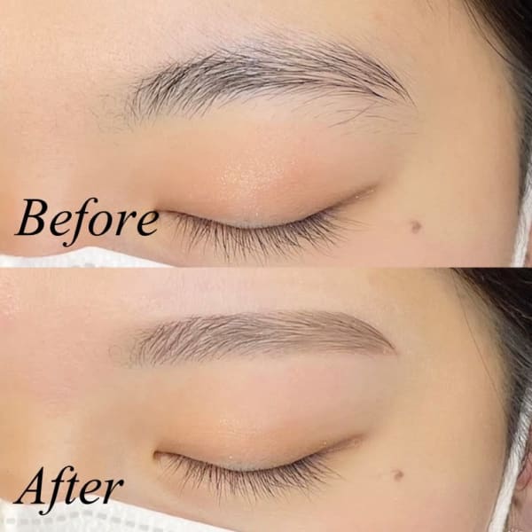 眉毛アイブロウデザインWAX＋顔脱毛 フルフェイス＋メイク仕上げ ￥7200