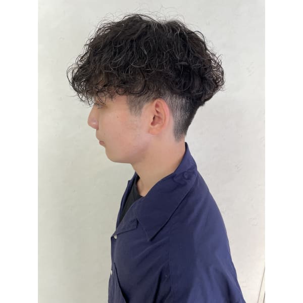 【メンズ】シャンプー+カット+波巻きパーマ