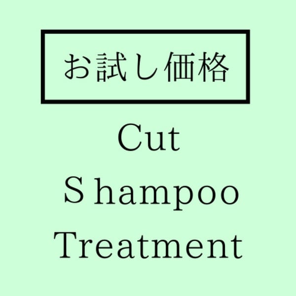 【お試し価格！】カット＋シャンプー＋炭酸泉+スプリナージュトリートメント　￥5,500