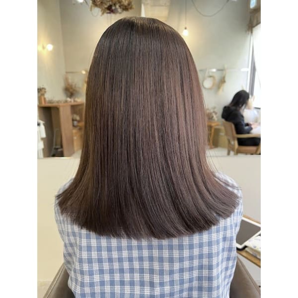 【髪質改善×縮毛矯正】カット+酸性ストレート（ブリーチ毛可）