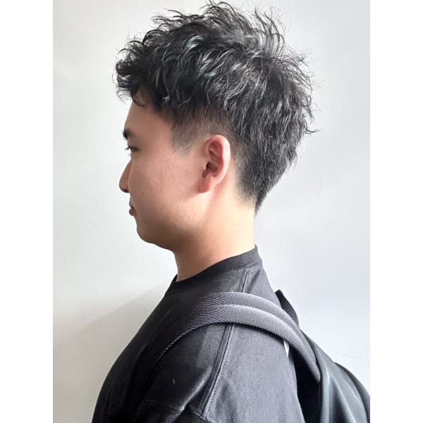 【メンズ】カット+ツイストスパイラルパーマ+眉カット
