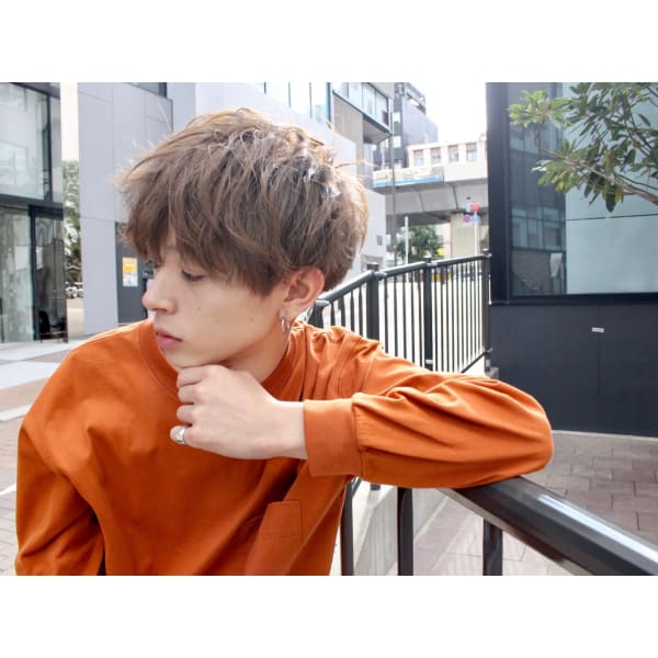 【Men’s☆人気No.3】メンズカット+ケアブリーチ+イルミナカラー☆¥16,800