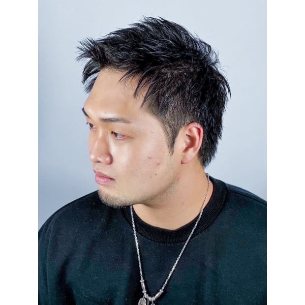 カット(シャンプー、顔そり、肩マッサージ付き)+メンソールヘッドスパ