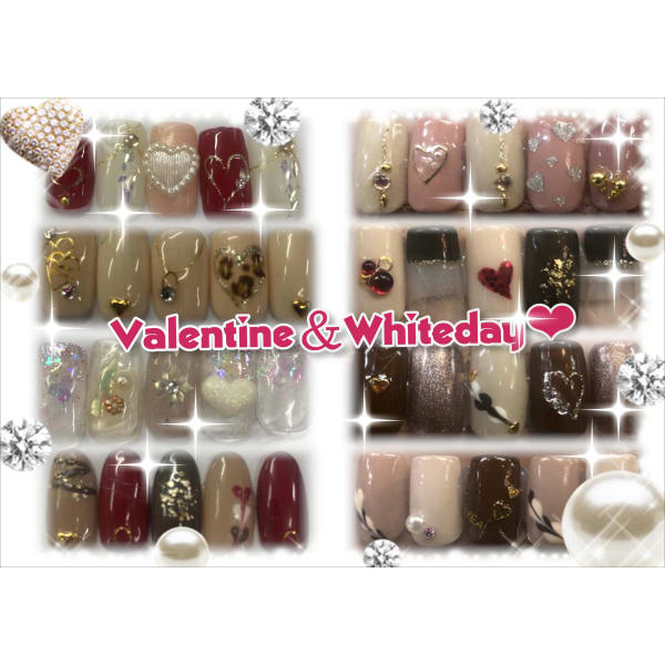 Valentin Nail ハンド¥7000☆Foot¥8000(ケアオフ込)☆角質あり¥9500