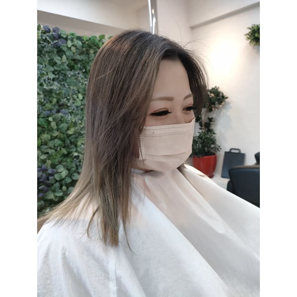 デザインカット＋ケアカラー+ジャリルサイバートリートメント（ロング料金こみ）