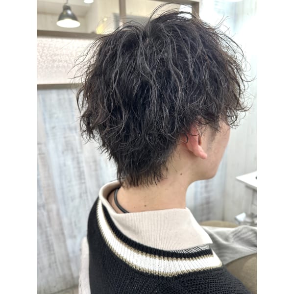 新規men‘s限定【stylist石島指名限定クーポン】カット＋オリジナルパーマorカラー