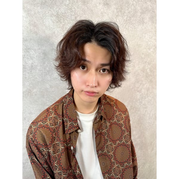 【men’s専用】カット＋デザインパーマ＋炭酸頭皮ケア￥14,850→◆￥9,900