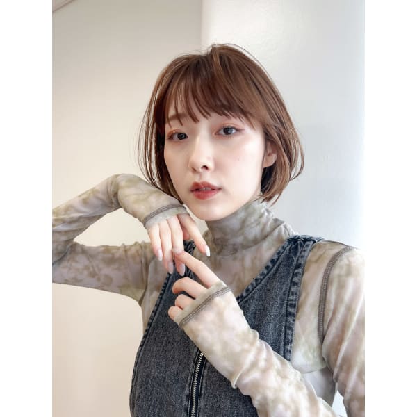 【顔型4タイプ診断付き似合わせフルコース】《カット+カラー+トリートメント》