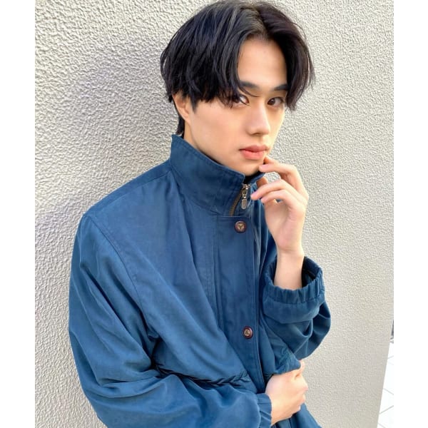 【男性人気No.1】　メンズ限定　似合わせカット＋時短スタイリングパーマ＋印象アップ眉毛カット