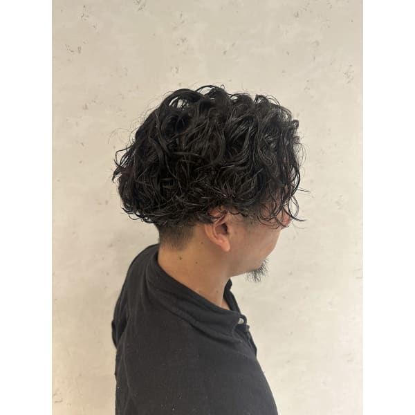 【メンズ限定】カット＋パーマ＋眉カット無料＋頭皮ケアショートスパTR	