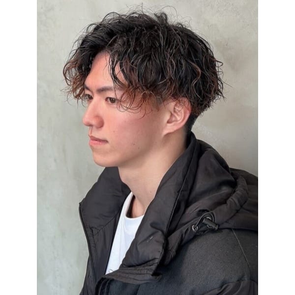 【人気No.2】メンズカット＋波巻きパーマ　￥10,480【90分】
