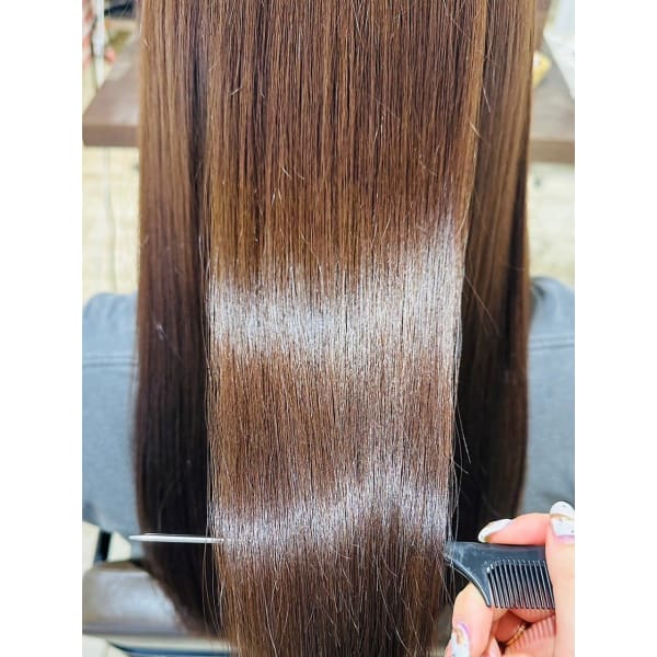 【艶髪になりたい!】カット+水素ストレート＋marbb+オージュアトリートメント