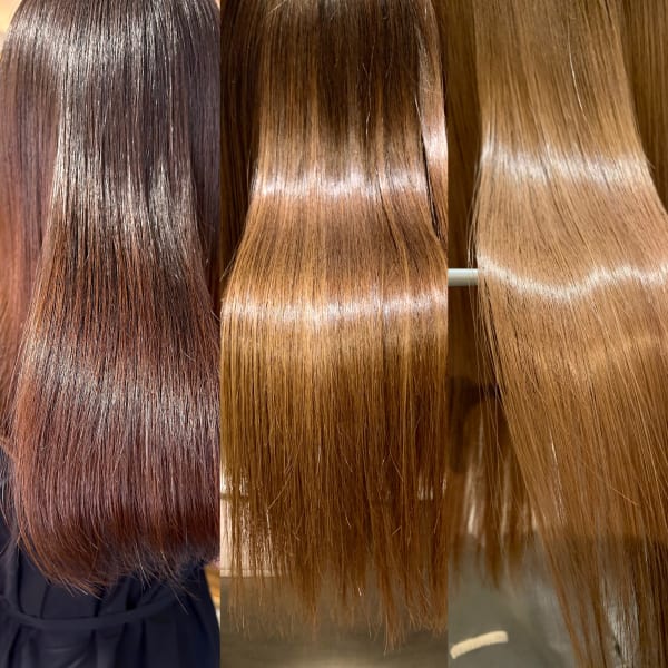 カット+【トリートメント配合ケアストレート】+TR ¥16500