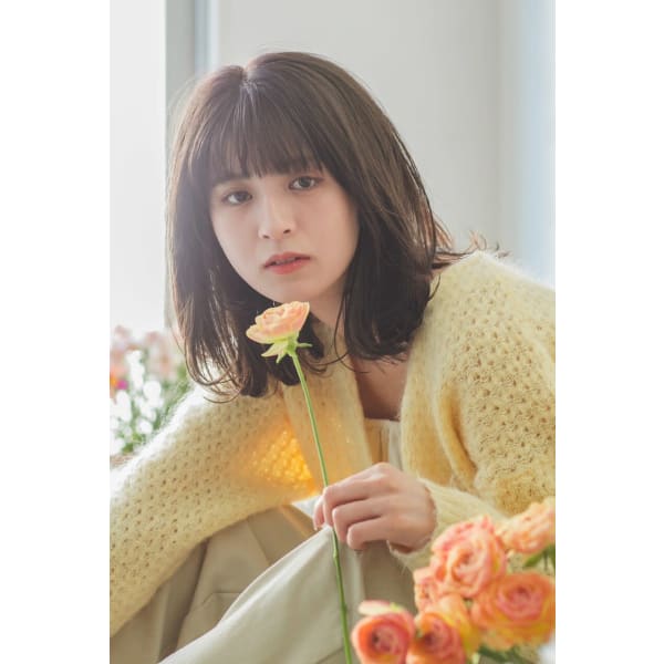 【保育付き】《透明感×艶》カット＋透明感フラワーカラー＋COTAトリートメント