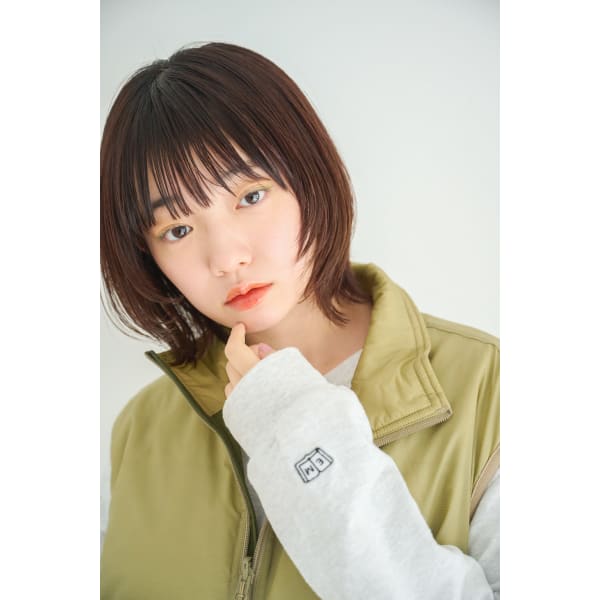 デザインカット+前髪縮毛矯正or前髪パーマ+ナノバブルシャンプー付¥7500