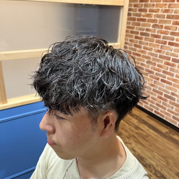 ☆メンズ限定.タバ感、朝楽、お洒落☆カット+ツイストスパイラルパーマ