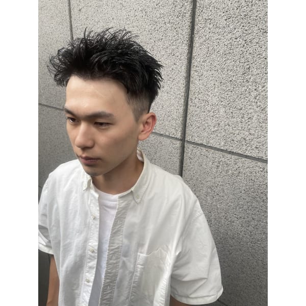 【1時間で終わる】大人メンズカット+白髪染め　シャンプー無料7900