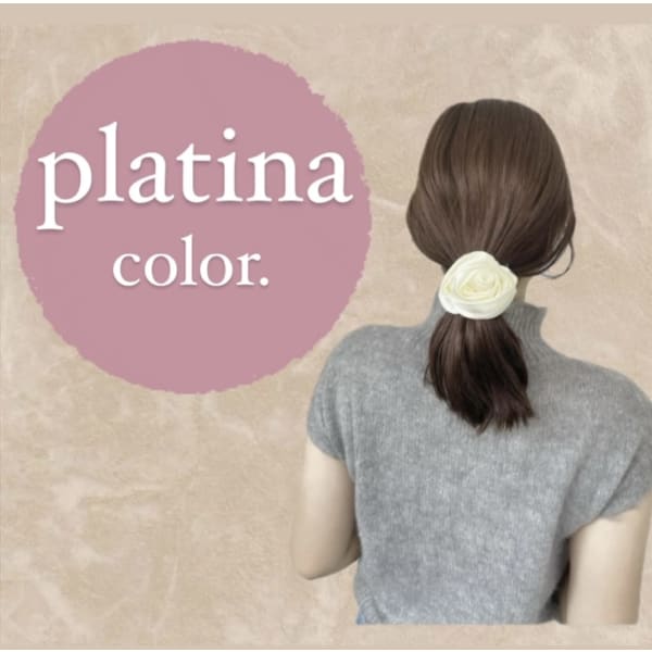 プラチナカラー(リタッチ)+小顔似合わせカット+シルクTR¥4,900