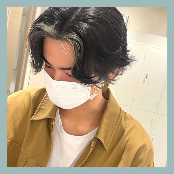 【men’s韓国ヘア】韓国風カット+根元立ち上げフロントパーマ+トリートメント