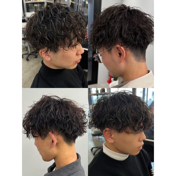 【Men’s】カット＋デザインパーマ（波巻き／ツイストスパイラルもOK）￥9,800