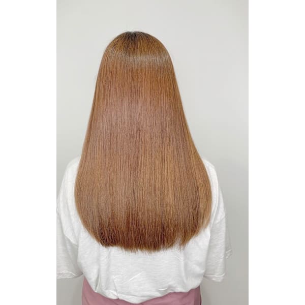 ◆平日限定お得◆髪質改善ストレート+カット+水素トリートメント(夏のダメージをリセット)