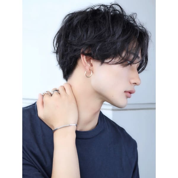 【新規限定】メンズカット＋トリートメントケアパーマ￥13,000＊上通り／ジム＊