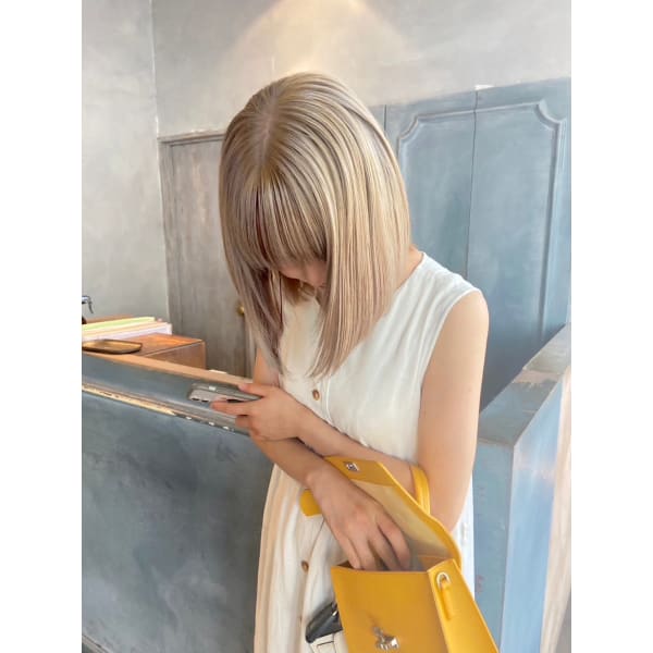 【新規限定】ブリーチ（1回）＋カラー＋リペアTr［ダブルカラー］￥9900