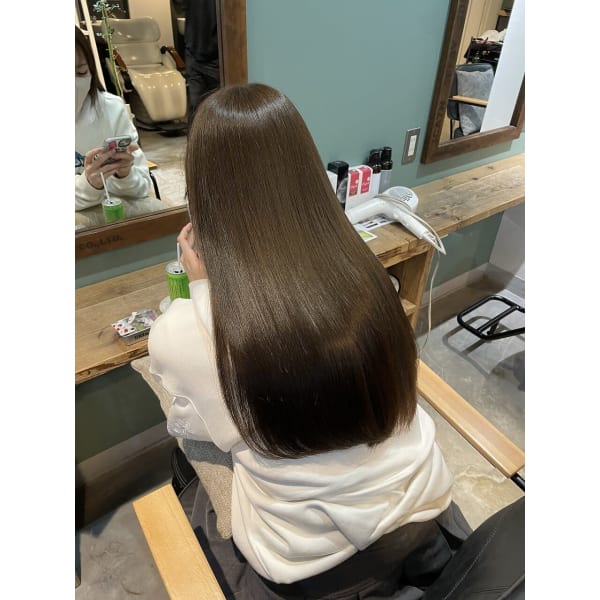 【人気当店No1】髪質改善METEOカラー＋小顔カット＋潤いTR