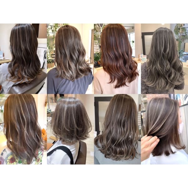 【大人気カラー】大人女性ハイライトカラー＋トリートメント  ￥16,500