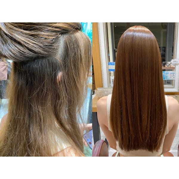 【人気No2】カット＋やわらか縮毛矯正（根本5センチ）＋保湿TR